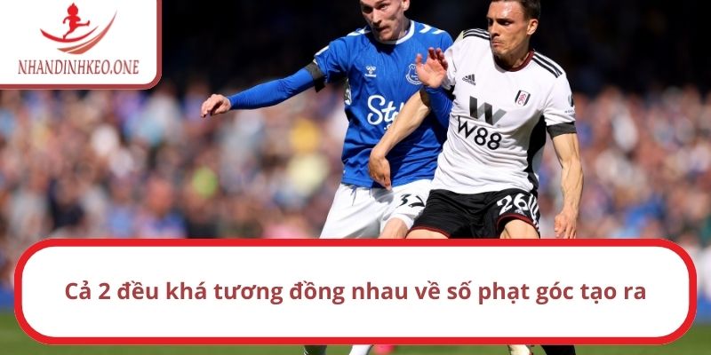 Cả 2 đều khá tương đồng nhau về số phạt góc tạo ra